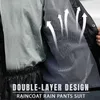 Vêtements de pluie Double couche conception imperméable pantalon costume confortable imperméable unisexe bouton vêtements de pluie Rai 231025