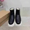 Designer shoes: Women's thick soled wool snow boots popular in winters