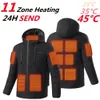 Kurtki zewnętrzne strefa bluzy 11 gorąca kurtka męska męska czołg parka górna jesień zima rower ciepły USB Electric Sports Hunting 231026