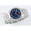 AAAA PP7300 36MM WATTSES Automatic Mechanical Watch Back Dial Blue Dial Sports Peak PP7300432 Montres de Luxe