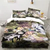 Sängkläder sätter tecknad film Magi Madoka Magica Set Sheet King Twin Double Child Mircofiber Polyester Däcke Cover