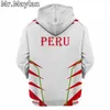 Herr hoodies peru country flagga 3d över hela tryckt jacka män/kvinnor hoodie unisex casual streetwear tröjor tröjor sudadera hombre