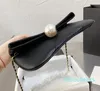 Neue Super große Perlenkette Tasche einfache lässige Stil Damen Umhängetaschen hochwertiges Leder schwarz Faltbrieftasche schwarz weiße Handtasche