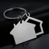 Keychains Lanyards Re 100st/Lot Alloy House Home Men Women Gift Keychain Keyring Key Chain Ring Car Bag Costomized Wholesale 231025