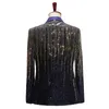 Mens Suits Blazers Shiny Dot Striped Sequin Sparkling Blazer Suit Jacket Men Slim Fit Lapel Dress Blazers Magic Party Stage Show Club Clothing 231026