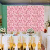 Decorative Flowers Artificial Rose Flower Wall Panel Wedding Bridal Baby Shower Party DIY Square Floral Backdrop Decoration Pography Prop