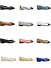 10A Pelle di pecora da donna Scarpe eleganti con plateau Mocassini slip on Trama trapuntata Scarpe casual da donna in metallo color oro Scarpe da spiaggia per ragazze all'aperto con sacchetto per la polvere 10