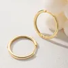 Hoop Earrings ELESHE Minimalist Big Round 925 Sterling Silver 18K Gold Plated Creative Women Fine Jewelry Party Gift