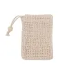 All-Match Natural Exfoliating Mesh Soap Saver Sisal Soap Saver Bag Pouch Holder For Shower Bath Foaming and Torking