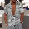 Casual overhemden voor heren Overhemd Grafisch Bloemen Turndown 3D Print Buiten Straat Korte mouwen Button-Down Kleding Mode Zomer