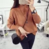 Kobiety swetry moda owłosione turtlerek sweter kobiety jesienne zimowe długi rękaw Wszystkie mecze pullover koreańskie ulice swobodny skoczka na dzianina 231026