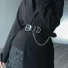 Cinture Imbracatura Catena Corsetto Accessori per la vita Cintura di lusso Pelle Moda Gotico Donna Goth Nero Abbigliamento Donna