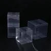 Geschenkpapier 50 Teile/los Klare Quadratische PVC Transparente Hochzeitsbevorzugungsbox Display Party Süßigkeiten Geschenk Schokolade Verpackungsboxen Caja De Dulces 231026