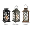 Utomhusdekoration Garden Metal Lantern Shape Solar Lights Stake Waterproof Landscape Accessories