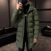 Men's Down Parkas Winter Coat Men Warm Coats Midlength Hooded Casual Cotton Jacket Clothing Black Jackets Jaqueta Inverno Masculina Zm 231027