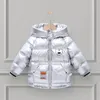 Unten Mantel 2023 kinder Jacke Lange Ärmel Zipper Warme Cartoon-Muster Mädchen Jungen Mäntel Winter kinder Jungen 231026