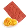 Ustensiles de cuisine DIY Mignon Rond Gaufre Faisant Moule Pratique Outil De Chocolat Aroma Bougie Silicone De Qualité Alimentaire Fournitures De Cuisson 231027