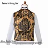 Herenpakken Gwenhwyfar Bruin Fluwelen Voor Heren 2023 Jaar Party Luxe Tuxedos Maatwerk Double Breasted Blazer Broek vest