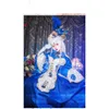 Costumes de combinaison cosplay anime kamisama himasashita / kamisama baiser tomoe sier blanc 100cm perruques résistantes à la chaleur + capuchon de perruque