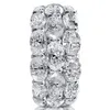 Nieuwe Bling Bling Dames Trouwringen met Ovale Zirconia Kristal Glanzende Accessoires voor Partij Sieraden Verklaring Ring237S