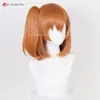 Catsuit Costumes 40cm Anime Lovelive Love Live Honoka Kousaka Cosplay Peruka Orange Ponytail Pargi odporne na ciepło syntetyczne włosy