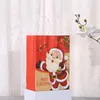 Present Wrap 4 8 12st Merry Christmas Paper Bags Santa Claus Candy Cookie Packing Navidad Decoration Noel Party Supplies 231027