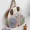 Cajas de almacenamiento Bolsa de baño de animales lindos Ventosa Malla Juguete de baño para niños Colgando Balcón Misceláneas