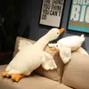 Bichos de pelúcia Gaint Ganso Branco Brinquedo de Pelúcia Super Macio Ganso Bichos de Pelúcia Plushie Travesseiro Enorme Pato Amarelo Peluche Presentes de Aniversário para CriançasL231027