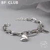 Chaîne 100% solide 925 argent Sterling Hiphop coeur épais Bracelet pour femmes hommes Vintage à la main moraillon cadeau d'anniversaire 231027