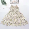 Girl Dresses Korean Children's Clothing 2023 Summer One-piece Dress Puffy For Print Princess Kids Party Clothings