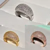 Unisex Fashion Men Women Ring 18K Real Yellow White Gold Plated Full Bling Iced Out CZ Cubic Ring Men Women Size 6-10