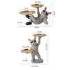 Hooks Hand-made Dog Holding Storage Tray Modern Simple Animal Art Statue For Living Room
