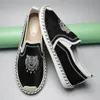 Dress Shoes Coslony Men Casual Loafers Classic Flat Embroidered Tiger Letter Printing Slip On Footwear Male Plimsolls 231026