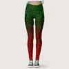 Leggings pour femmes Collants pour dames Courir Joyeux Noël Yoga Pantalons de gymnastique Femmes Brillant Slim Élastique Longue Botte Casual Vêtements Féminins