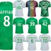 23-24 AS Etienne Soccer Jerseys Club Team 21 Dylan Batubinsika 30 Gautier Larsonneur 27 Ibrahima Sissoko 19 Leo Petrot 22 Victor Lobry Football Shirt Kits Custom Name