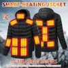 Gilet chauffant électrique d'hiver pour hommes, zones infrarouges USB, gilet pour sport, randonnée, veste chauffante