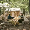 Kampmeubilair Naturehike Opvouwbare eettafel Draagbare buitenpicknick BBQ-tafels Alles-in-één Snel openende massief houten campingsalontafel