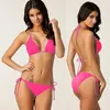 Damesbadmode Sexy effen bikini Klassieke kwaliteit badpak Vrouwelijke lage taille Plus maat Dames strand Mini Set badpak