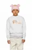 Marka Wysokiej jakości bluzę z kapturem dla dziecka piękny różowy sweter Sweter 100-150 lalki Niedźwiedź nadruk czysty biały dzieci pullover Oct25