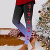 Pantalon actif femmes noël Yoga verres à vin rouge imprimer Leggings taille haute pantalon extensible sans couture collants de sport Ropa Deportiva Mujer