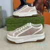 2023-Womens Grube Soleded Tennis Casual Sports Buty retro haft haftowe swobodne gąbki kolorowe kolor haftowany pięta 5 cm wysoka deska męskie butowniki trampki butów płócien