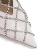 Hanekler Moda Mesh Kristal Yüksek Topuk Hame Bacak Bacak Bilek Bilezik Bijoux Femme Rhinestone Ayak Zinciri Takı Kadınlar için Ayakkabı Zinciri Dekor 231027