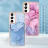 25Designs Marble Flower Chromed Case för Samsung A25 A15 5G A05 A05S A25 Xiaomi 13T 13T Pro Moto G54 G14 Luxury Bling Scale Plating Granite Leopard Soft IMD TPU Cover