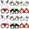 Autres fournitures de fête d'événement 12pcs Halloween lunettes de papier enfants P o accessoires drôle cadre de lunettes décoration d'anniversaire 231027