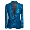 Men's Suits 2023 Fashion European Style Bronzing Suit Coat Stage Performance Star British Large Size Jacket