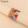 Charm Bracelets Trendy Acrylic Bohemian Set for Women Multilayer Seed Beads Chain Bracelet Bangles Ladies Diy Fashion Jewellery 231027