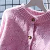 Women's Sweaters Korejepo Purple Gentle Style Sweater Round Neck Coat Women Loose Winter Japanese Clothes Soft Overlay Knitted Cardigan