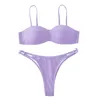 Traje de baño para mujer Monokini Thong Biquinis acolchado Mujeres Playa Sólido Bikini Traje de baño Traje de baño Hawaii Push Up Set Vintage