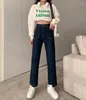 Dżinsy damskie N6099 Retro Fashion Stretch Stretch Booty Panto szerokokadłubowe spodnie Kobiety Kobiety