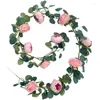 Dekorative Blumen, 200 cm, Ranke, Pfingstrose, künstliche Rose, Rattan, Hochzeitsdekoration, Geburtstagsfeier, blumiger Hintergrund, Yugali-Grünpflanzen